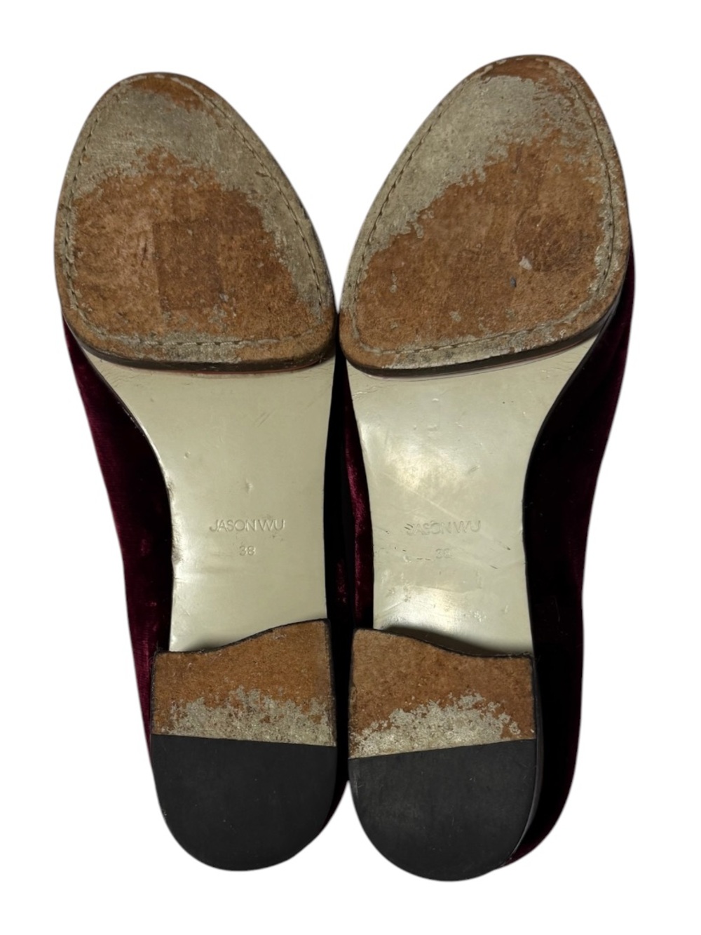 Jason Wu “Little Emperor” Burgundy Red Velvet Platform Loafers Embroidered 38 - Picture 6 of 8